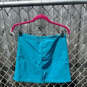 Deadstock Rampage Turquosise Leather Mini Skirt size 9